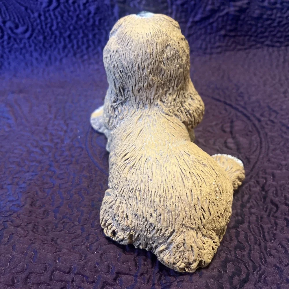 Vintage Cocker Spaniel Dog Puppy Figurine Resin Statue Business‎ Card Holder 9